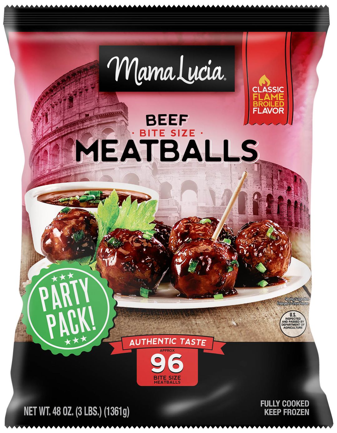 Mama Lucia Beef Meatballs - Bite Sized