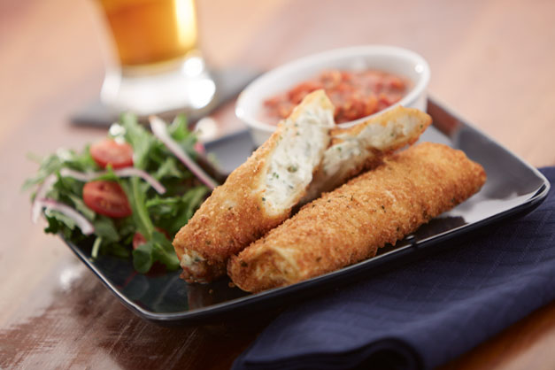 Breaded Cheese Stuffed Manicotti Appetizer