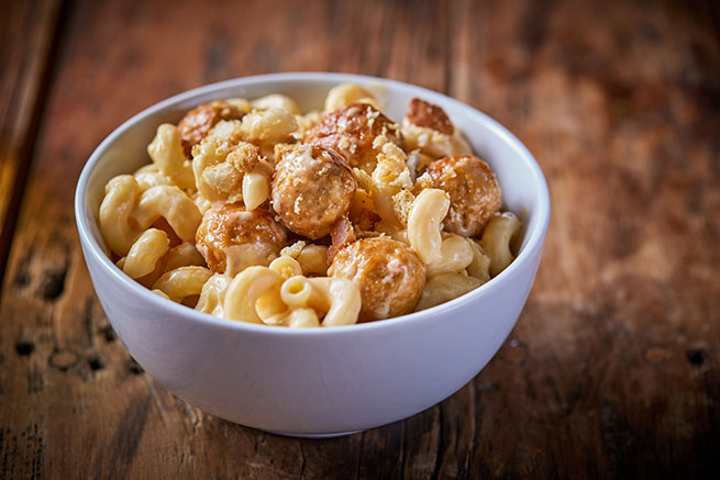 Rosina Buffalo Style Chicken Meatball Mac & Cheese