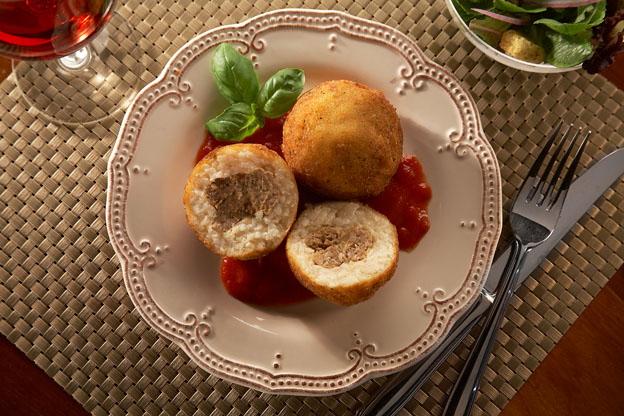 Arancini with Rosina Medium Chunky Italian Sausage