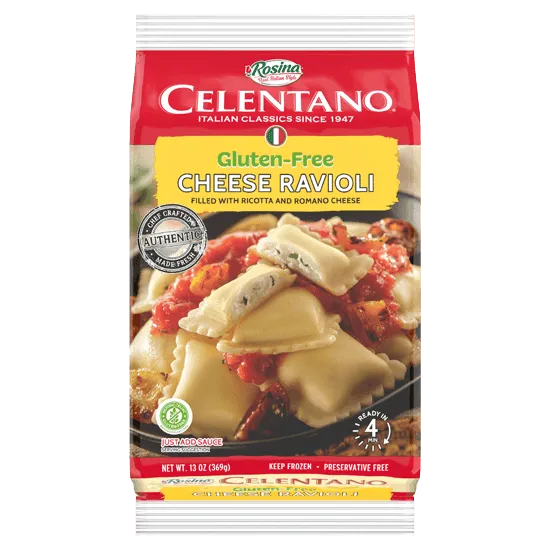 13oz Rosina PASTA Gluten Free Cheese Ravioli Front View