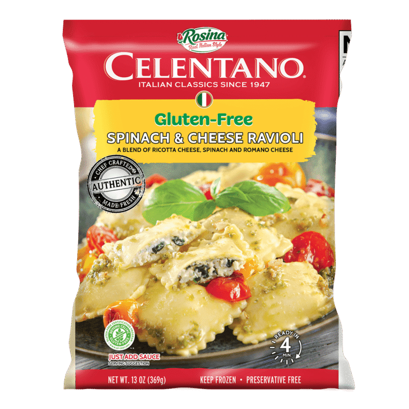 13oz Rosina PASTA Gluten Free Spinach & Cheese Ravioli