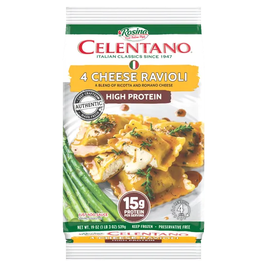 19oz Rosina PASTA 4 Cheese Ravioli Front View