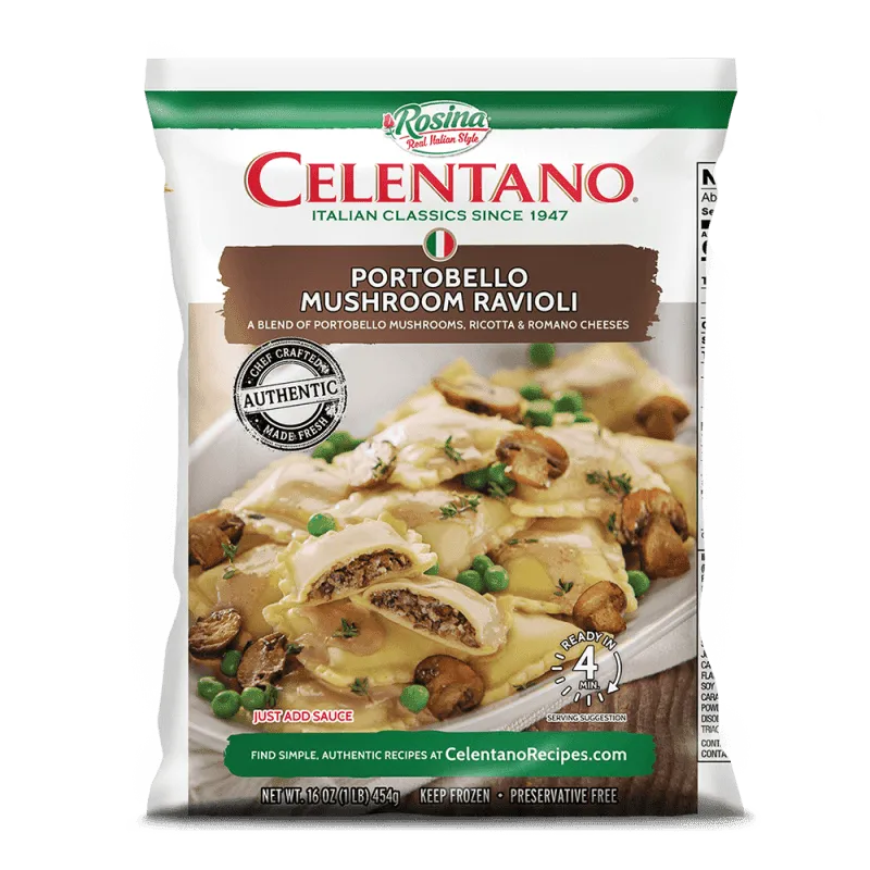 Celentano Portobello Mushroom Ravioli 16 oz