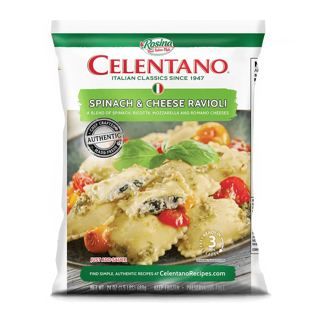 Celentano Spinach & Cheese Ravioli 24 oz