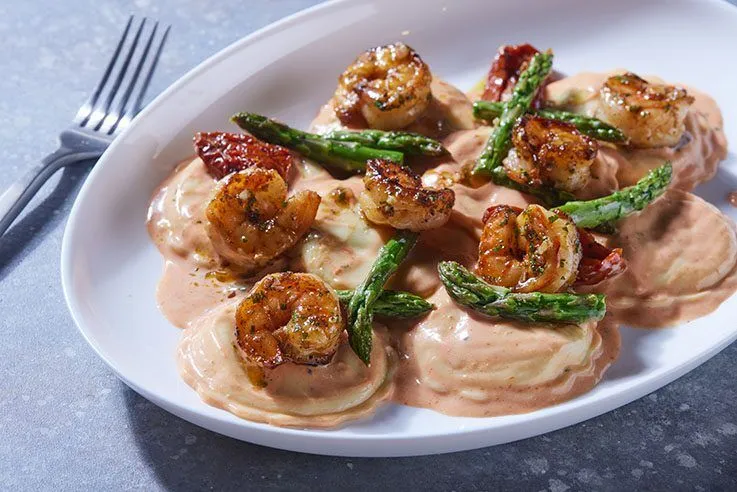 Florentine Ravioli Shrimp Asparagus SunDried Wright