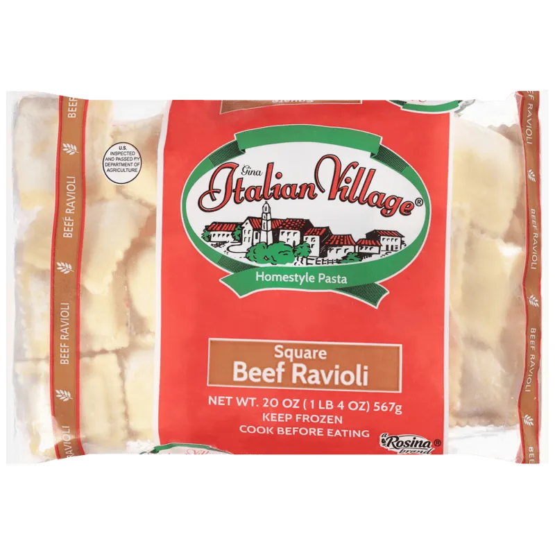 Italian Village 20 oz. Sq. Beef Ravioli