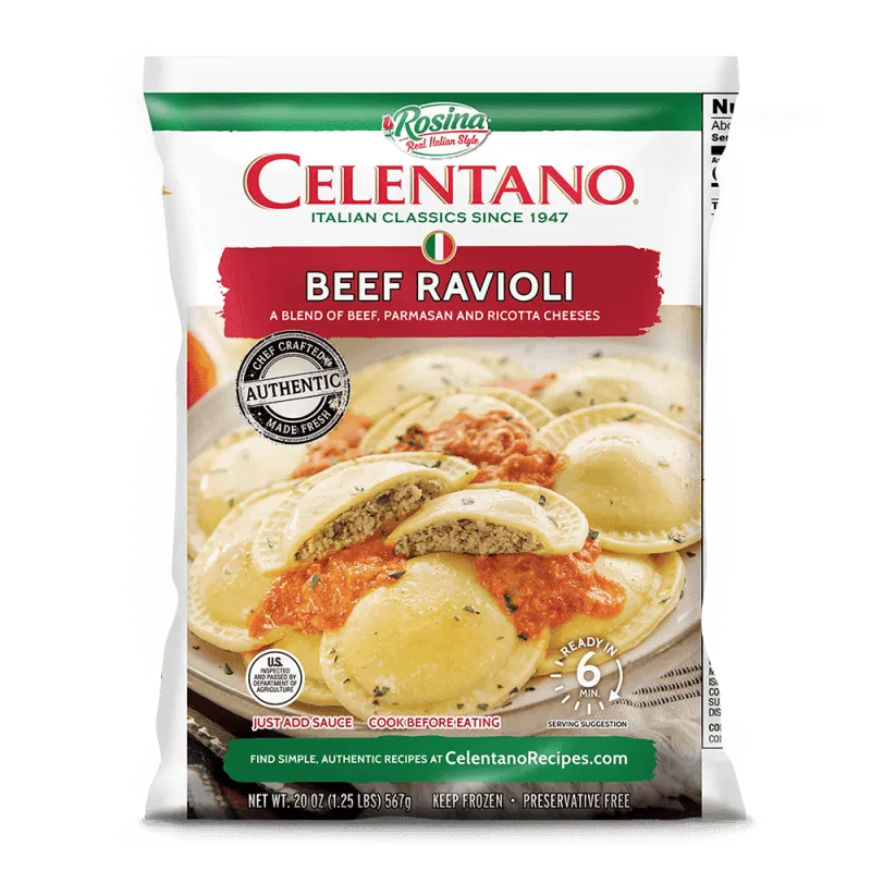 Celentano Beef Ravioli 20 oz