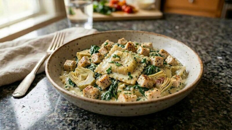 High Protein 4 Cheese Ravioli Lemon Chicken, Spinach & Artichoke V2