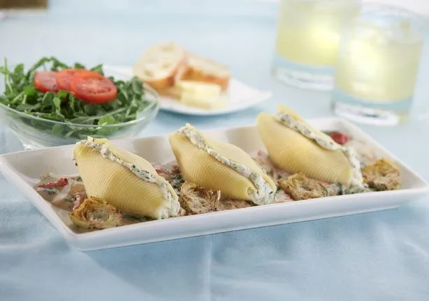 Stuffed Shells White Sauce Artichoke Recipe