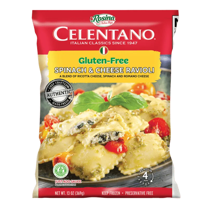 13oz Rosina PASTA Gluten Free Spinach & Cheese Ravioli