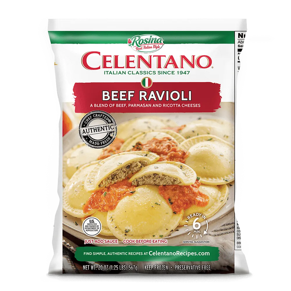 Celentano Beef Ravioli 20 oz