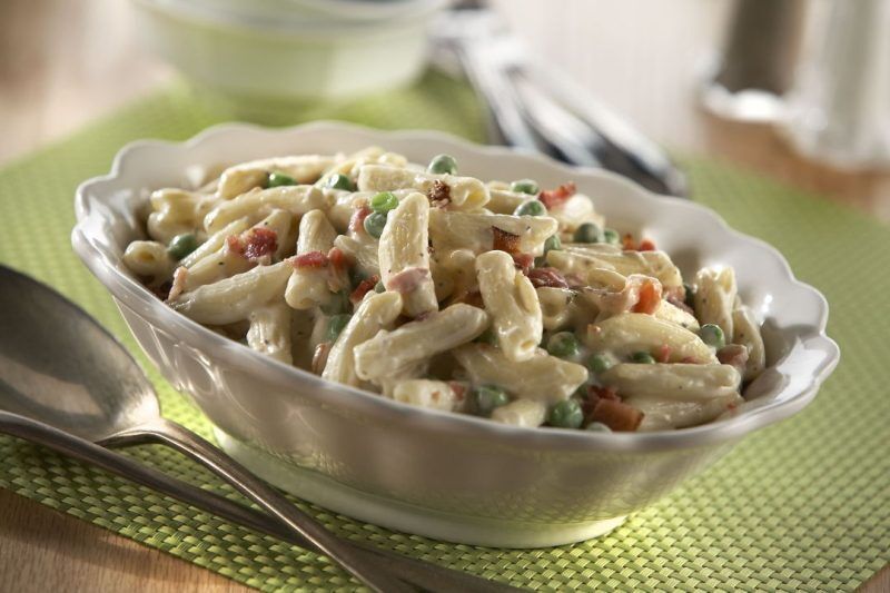 Celentano Cavatelli Bacon and Peas Cream Sauce