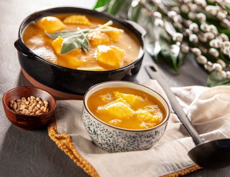 Celentano 4 Cheese Ravioli Butternut Squash Soup scaled