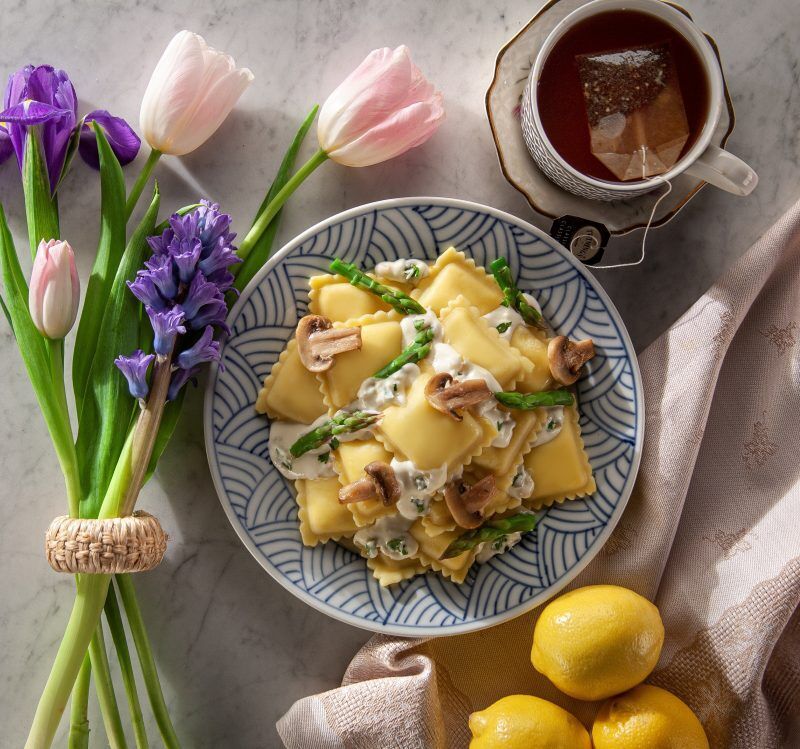 Celentano 4 Cheese Ravioli Lemon Asparagus scaled