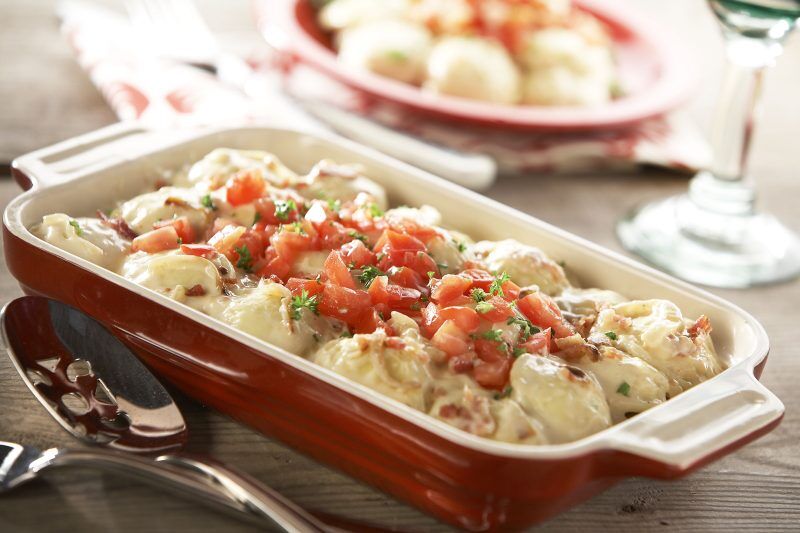 Celentano Mini Rounds Cheese Ravioli Bacon Onion Bake