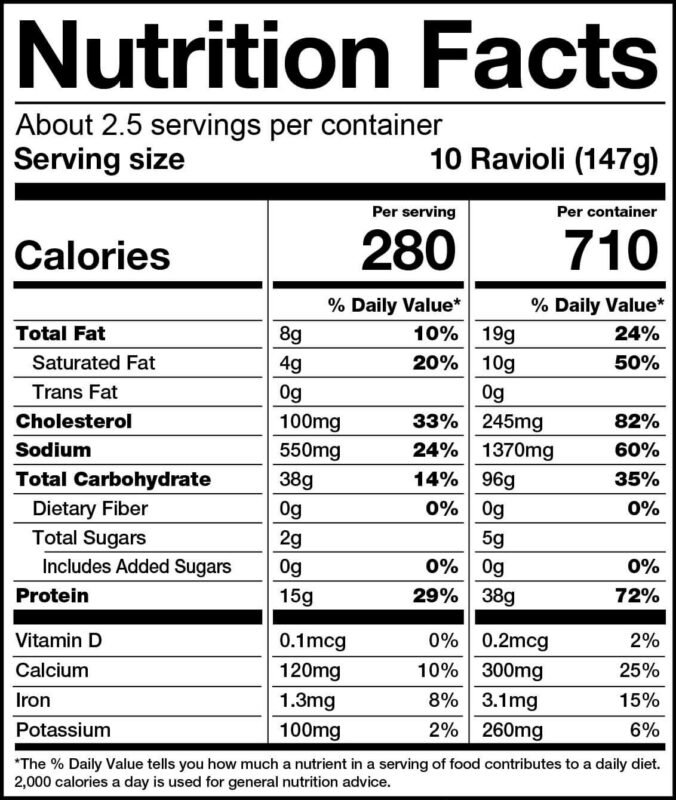 13oz GF HighProtein4CheeseRavioli NFP 13oz GF HighProtein4CheeseRavioli NFP
