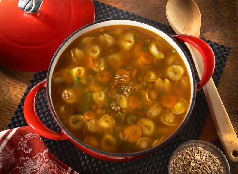 Celentano Cheese Tortellini Vegetable Farro Soup