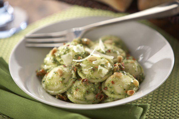 Celentano Mini Rounds Cheese Ravioli Sundried Tomato Pesto