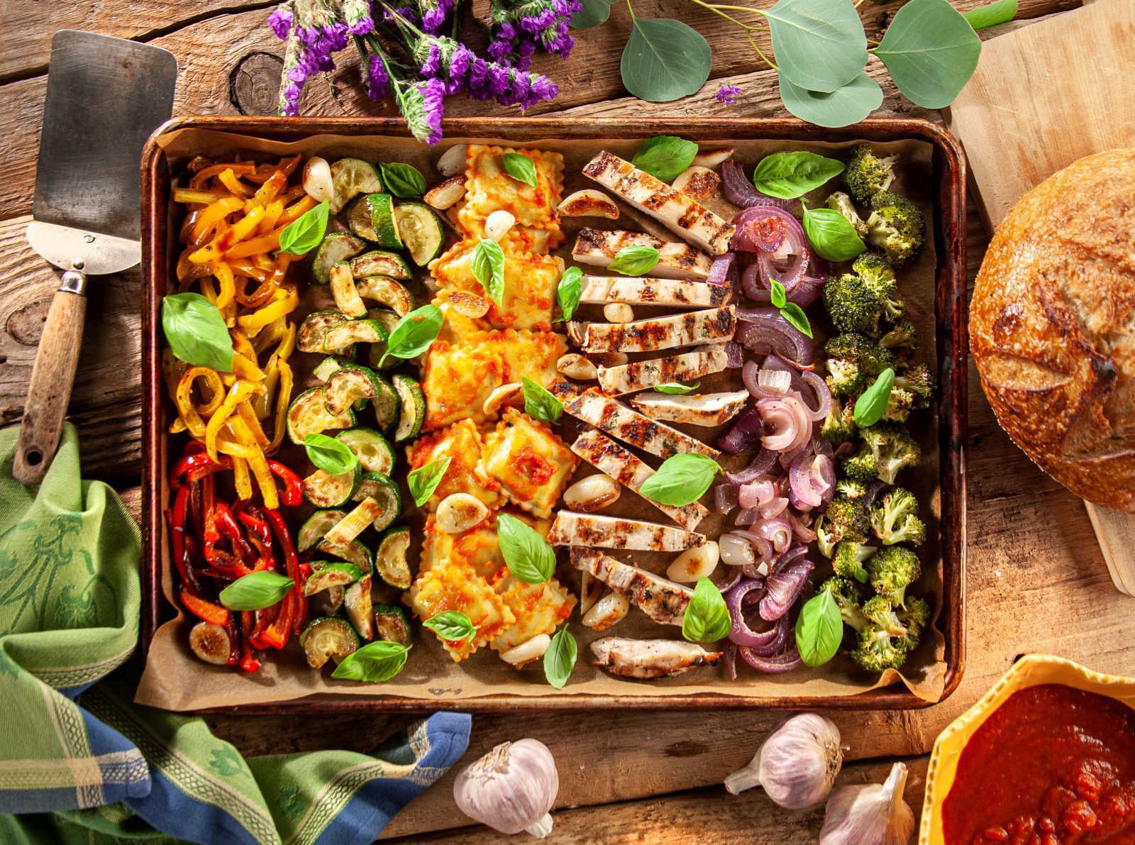 Celentano Spinach And Cheese Ravioli Sheet Pan Recipe scaled