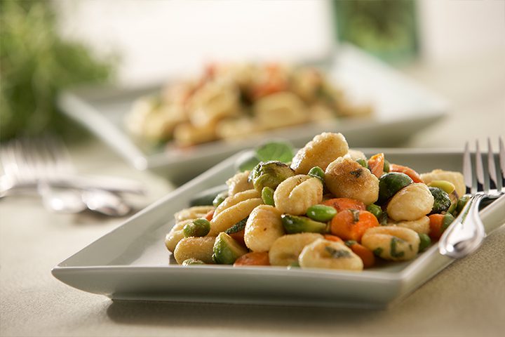Celentano gnocchi edamame cream sauce