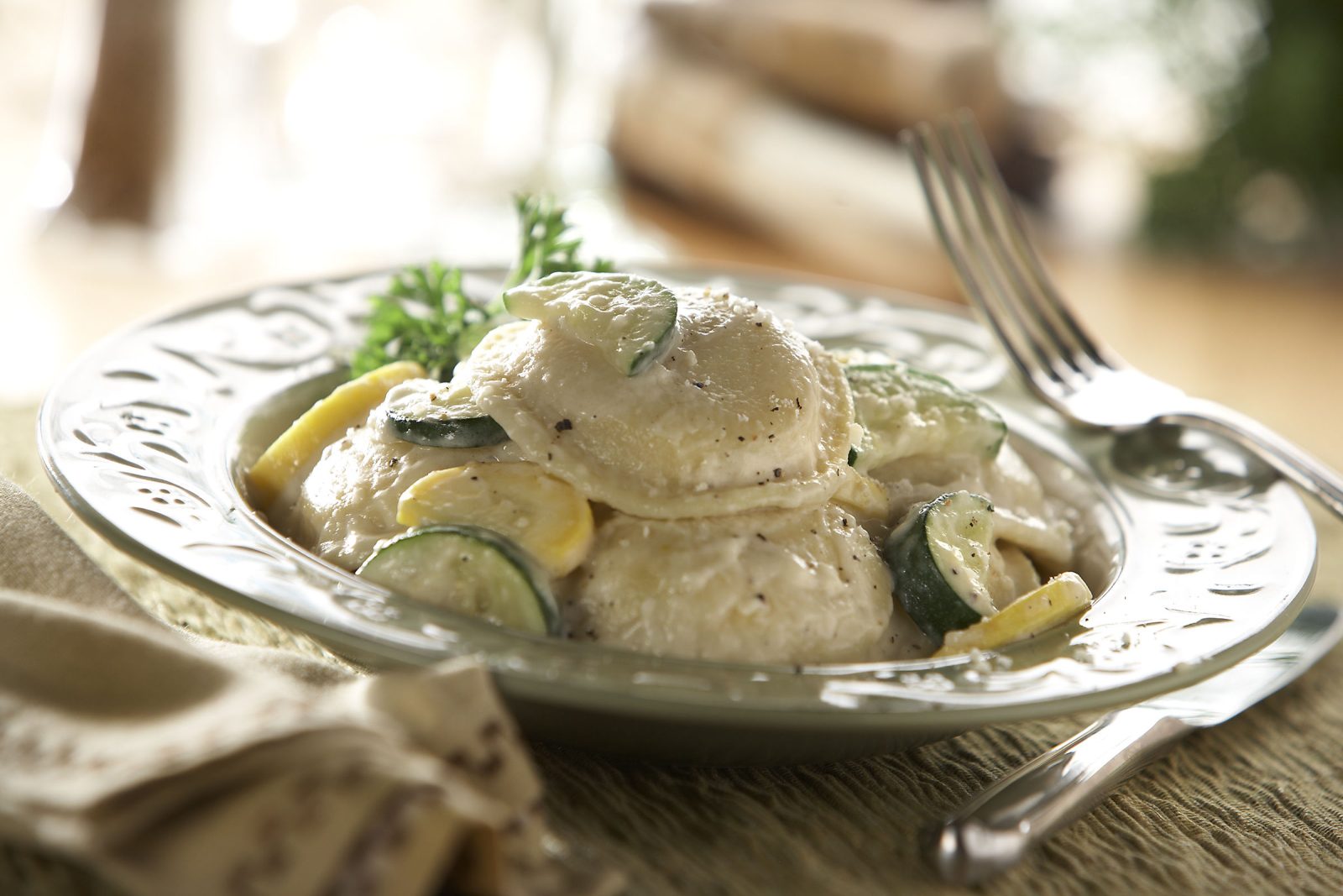 Celentano Cheese Ravioli Sauteed Vegetables
