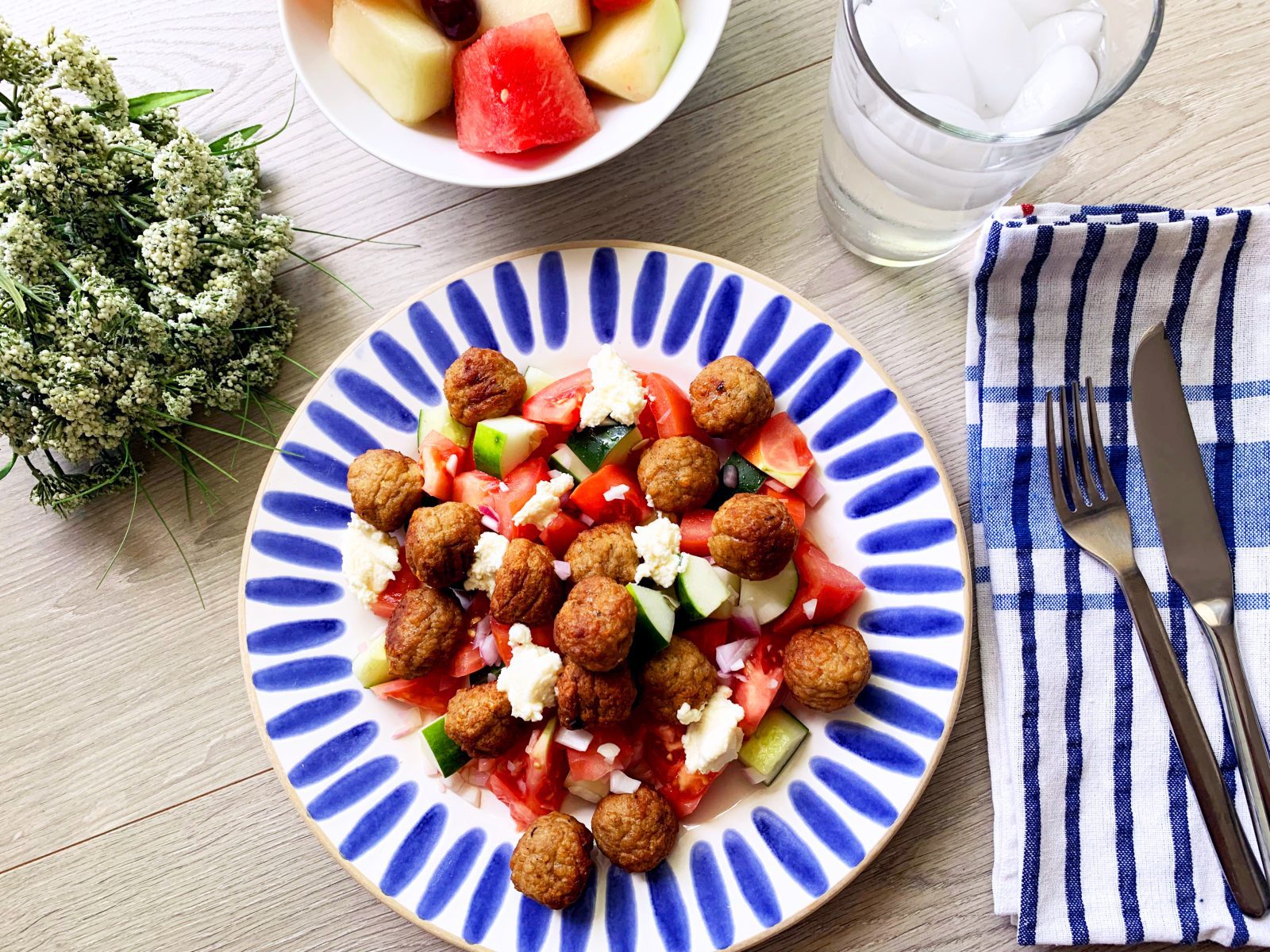 Italian Meatball Summer Salad